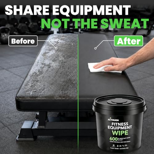 Gym Equipment Wipes, 1200 Count Yoga Mat Cleaner Wipes