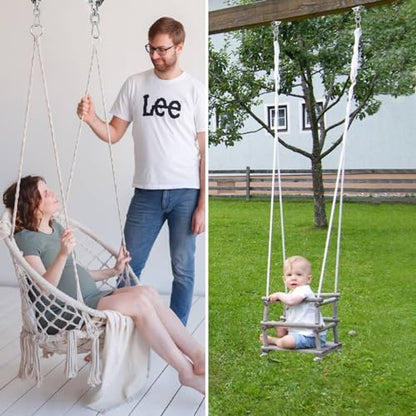 Hammock Hanging Kit Heavy Duty 360° Rotating Hanging Swing Hooks Stainless Steel Hammock Chair Hanging Kit Swing Ceiling Hook Snap with 1200LB Capacity for Yoga, Gym, Wood, Concrete (Silver) - color: Silver