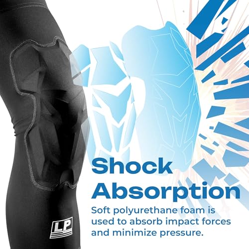 LP IM710 Shield Padded Compression Leg Sleeve for Men & Women - color: White, size: Small
