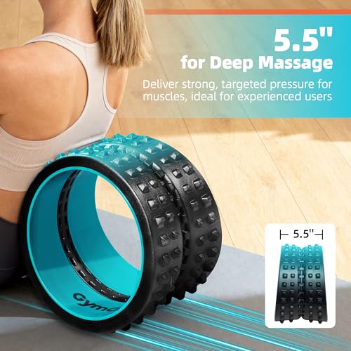 GymCope Curved Foam Roller, Spine-Safe Groove, 530 lb, Blue, Medium - color: Blue, size: Firm