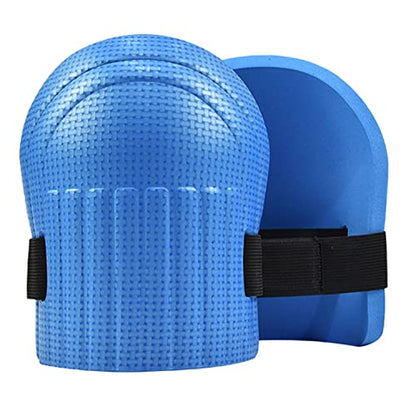 WWZMDiB 1 Pair Waterproof EVA Foam Knee Cushion with Adjustable Hook and Loop Straps, Home & Gardening Knee Pads for Women and Men (Blue)