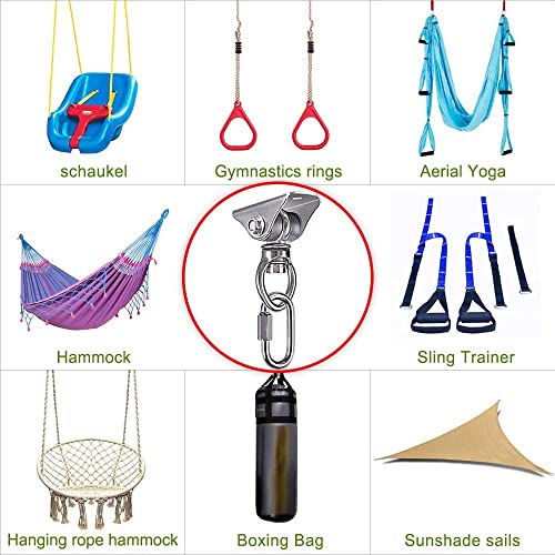 BeneLabel Heavy Bag Hanger for Punching Bag Beam Mount Hardware 360° Rotation Boxing Bag Ceiling Mount I-Beam Hanger for Hanging Heavy Punching Bags Wall Hangers - color: Silver