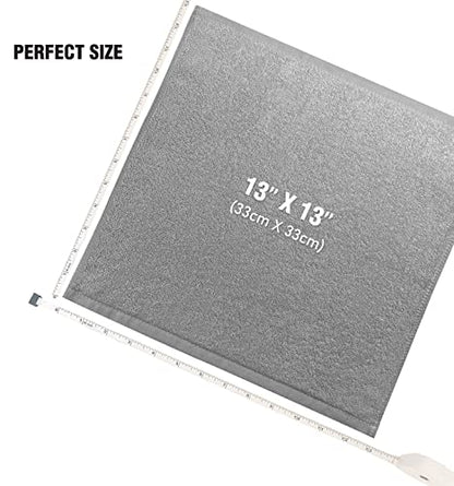 12 Pack Washcloths 13" x 13" - Soft Wash Cloths for Your Face Towel, Viscose derived from Bamboo & Cotton Blend Wash Cloths for Your Body (Gray) - color: Gray