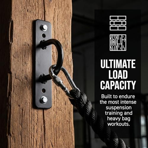 Lyellfe 2 Pack Battle Rope Anchor, Heavy Duty Wall Ceiling Mount Bracket