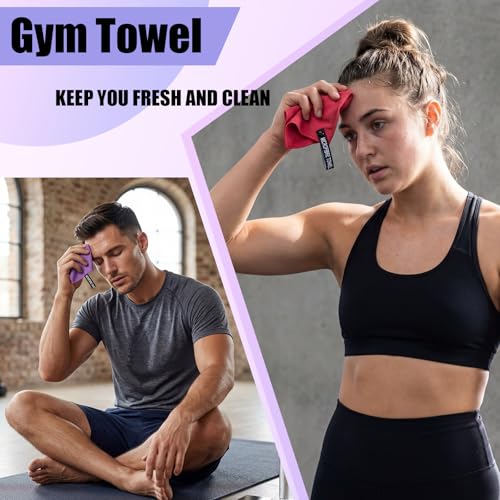 20 Pcs Workout Towels - Gym Sweat Handkerchiefs, Vibrant - color: Vibrant