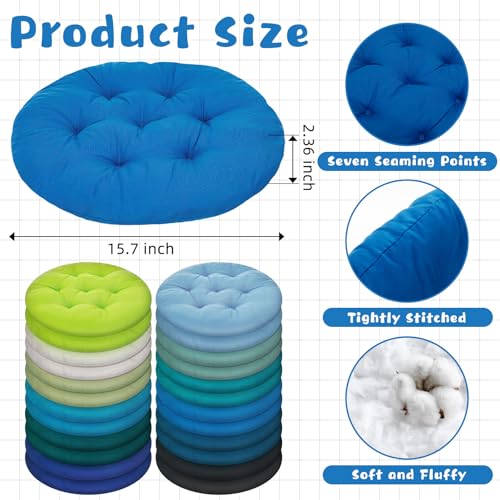Tinideya 24 Pcs Floor Cushions Classroom,Medium 15.7 Inch,Blue-Green - color: Blue-green, size: Medium 15.7 Inch
