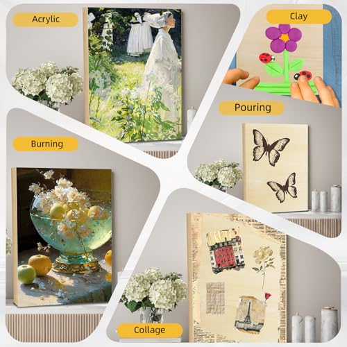 4 Pack 12x16 Basswood Paint Pouring Panels for Acrylic Oil Resin Art | ready to use, basswood wood painting boards, warp-Resistant, for crafters and Artists - size: 12 * 16-4pk