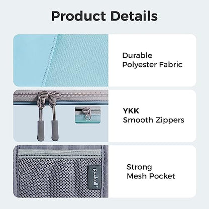 pack all Large Pencil Case, Multi-Compartment Pencil Pouch with Zipper | Large Capacity, Removable Compartment, Durable Fabric, Smooth Zipper, Multi-use for Pens, Stationery & Makeup, Blue - color: Blue
