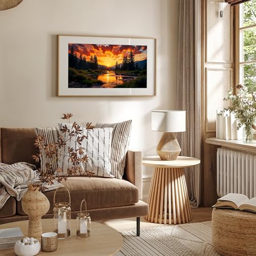 SmartEZ Large Diamond Painting Kits for Adults Landscape for Home Decor | DIY Large Diamond Art Kits for Adults, Gem Art Kits for Gift, Home Wall Decor 27.5x15.7 Inch - color: Sunset 008