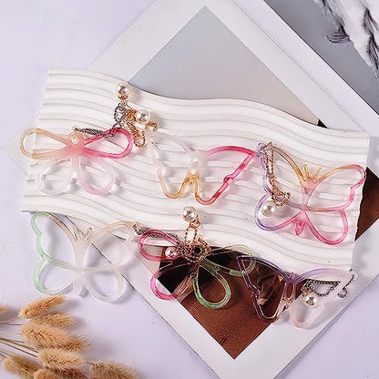 Attuslla Earring Resin Molds Silicone Butterfly Jewelry Making Earring Molds Pendant Casting Resin Epoxy Molds with Jump Rings for DIY Jewelry Making, Pendant, Earrings - color: Style 7