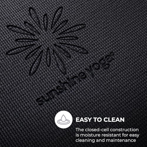 Voyage 5mm Studio Yoga Mats, 10 Pack, 72x24in | Extra Long, Anti-Tear Exercise Mats for Workout, Stretching, Fitness - Non Slip Gym Mats for Home, Schools and Studios - color: Black