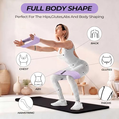 Seenelling 18 Pcs Pilates Ring and Ball Bulk Home Pilate Kit - color: Purple