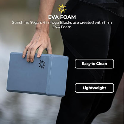 Bulk 4in Foam Yoga Blocks, 10 Pack - color: Slate