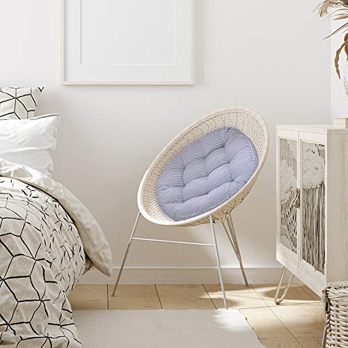 Tiita 22 Inch Floor Cushion - Round Outdoor Chair Cushion Pad | Large Meditation Cushion & Floor Pillow for Adult Sitting, Living Room, Balcony & Patio, Blue - color: (Round)|blue