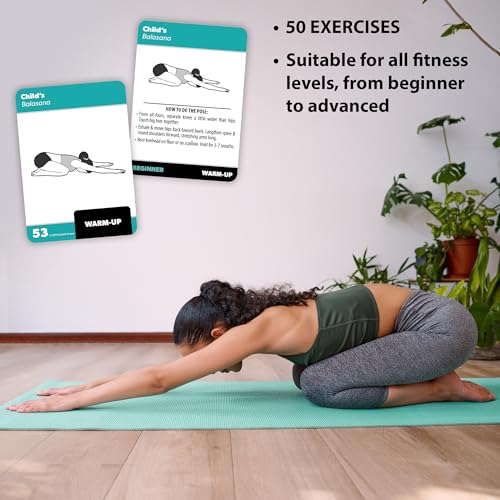 Palace Learning Yoga Pose Exercise Cards Volume 2 - Yoga Positions and Workout Fitness Cards with Over 50 Poses - 2.5" x 3.5"