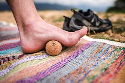 Travel Cork Massage Ball | Lightweight, Sustainable Alternative to Lacrosse Ball for Muscle Pain Relief (1.9 Inch (Pack of 1), Sanded Cork) - size: 1.9 Inch (Pack of 1)