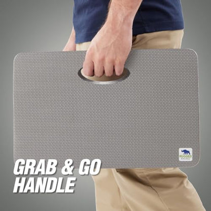 RUGGED RHINO Extra Thick Foam Kneeling Pad for Gardening 2 Pack, Slate Gray | Thick Knee Pads, Holds 300 lbs, Protect Knees from Hard Concrete Surfaces for Gardening, Yard, Gym, Mechanic - color: Slate Gray
