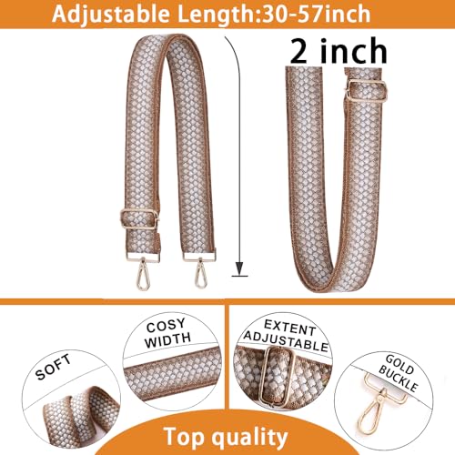 S-Jacorry Purse Strap Replacement Crossbody Wide Shoulder Strap Adjustable Canvas Straps Handbag Strap Replacement Belts - color: Gold Buckel-927