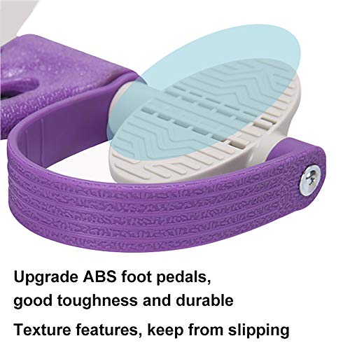 Pedal Resistance Bands with Handles Exercise Bands Multifunction Tension Rope Fitness for Working Out Arm Abs Legs Stretch Bands - color: Purple