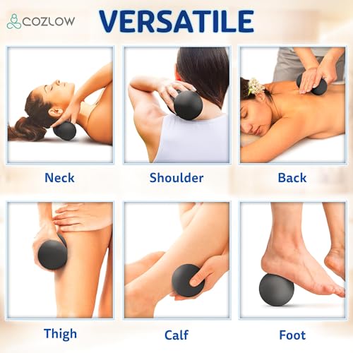 COZLOW Peanut Massage Ball - Deep Tissue Therapy, Pain Relief - Black - color: Black