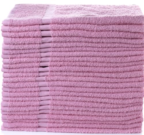 Simpli-Magic Cotton Hand Towels 16"x27" (12 Pack) – Soft Towels for Bathroom, Kitchen, Salon & Gym (Pink) - color: New Pink, size: 16 in x 27 in