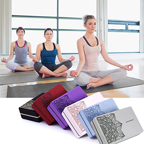 nuveti Yoga Blocks Set of 2, High Density Yoga Brick Foam Blocks to Improve Strength, Flexibility and Balance Brick Foam Blocks - color: LightBlue