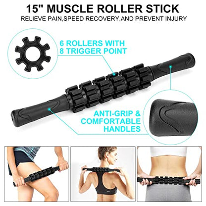 Foam Roller Set - High Density Back Roller, Muscle Roller Stick - color: 16.5-inch Foam Roller