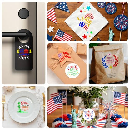 72 PCS 3x3 Inch Independence Day Stencils for Painting - Reusable USA Flag Patriotic Painting Templates, Red White and Blue Party Supplies for 4th of July Memorial Day Painting Stencil - style: 72 PCS Independence Day