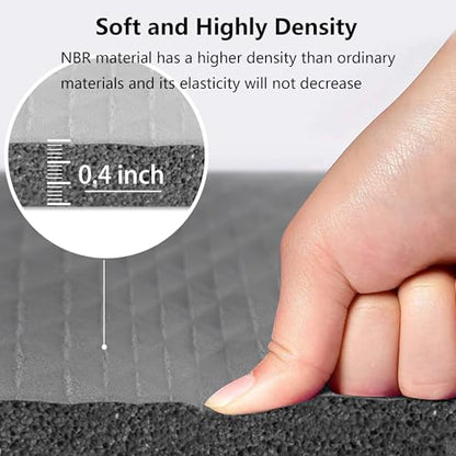 LFS Yoga Mat 72.8" x 31.5" x 2/5 inch Thick With Strap and Bag, Extra Wide - color: Gray