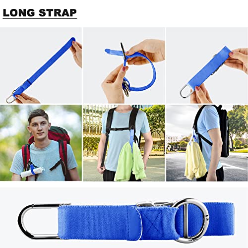 ZINZ Elastic Jacket Gripper Travel Strap with D-Ring Hooks and Buckle, Suitcase Straps Belts Travel Accessories, Makes Your Hands Free - color: Blue