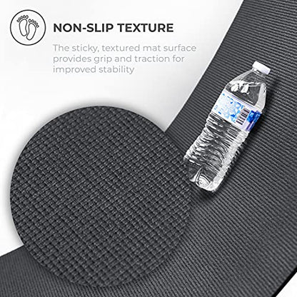 Ascend 6mm Thick Yoga Mat Roll, 50ft x 24in - color: Charcoal