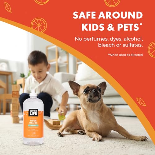 Better Life Floor Cleaner - Liquid Multipurpose Cleaner for Wood, Tile, Laminate, Vinyl, Bamboo - Hardwood Floor Cleaner for Mopping - Citrus Mint, 32 Fl Oz (Pack of 2) - size: 32 Fl Oz (Pack of 2)
