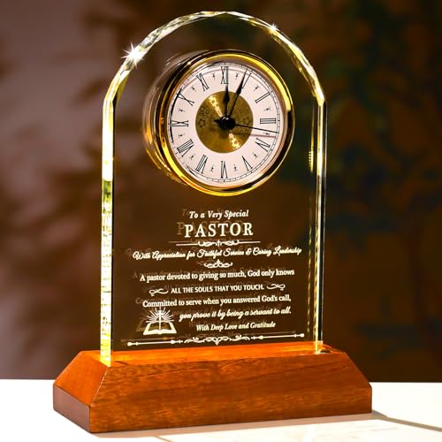 Ornalrist Pastor Appreciation Clock Gifts for Men Thank You for Pastor - color: Pastor Gifts