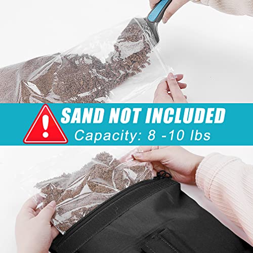 VISEMAN 4PCS Sports Net Sandbags, Weighted Anchor Bags for Baseball & Golf Nets,Soccer Goals, Hockey Nets - style: Black×4PCS