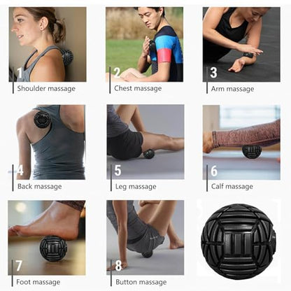 TETOP Fitness Muscle Massage Ball, 3.15in, Therapy Ball for Trigger Point Massage, Trigger Point Ball for Myofascial Release, Mobility Ball for Exercise & Recovery (Blue) - color: Blue