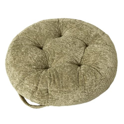 Floor Cushion Pillow, Portable Large - color: Round, Green