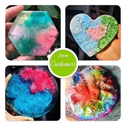Alcohol Ink Set - 22 Colors x 0.35oz Alcohol Based Ink for Epoxy Resin Painting, Resin Petri Dish Making - Concentrated Alcohol Paint Color Dye for Resin Art, Coaster, Yupo, Tumbler Making - 10ml Each