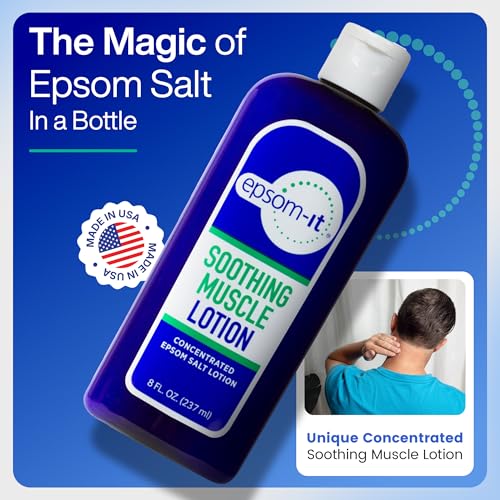 EPSOM-IT Soothing Muscle Epsom Salt Lotion Set, 8 Oz Bottle + 3 Oz Roll On - size: 5.5 Fl Oz (Pack of 2)