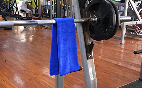 HOPESHINE Gyms Towels for Men & Women Microfiber Exercise Fitness Home Absorbent Sweat Yoga Towels Sports Towels Soft Fast Drying 16inch x32inch 3-Pack - color: Dark Blue 3-pack