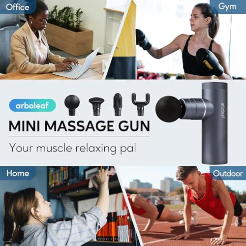 arboleaf Hot and Cold Massage Gun Deep Tissue, Percussion Muscle Massager | Targeted Temperature Control with Deep Percussion Massage for Muscle Warm-Up, Post-Workout Recovery, and Relaxation - color: Slategray