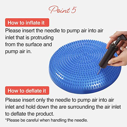 Primasole Balance Disc with Air Pump Wobble Cushion for Stability Workout 2 PCS