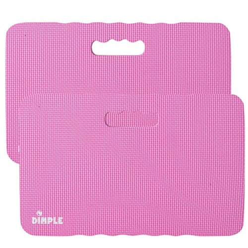 Dimple Kneeling Pad, High Density Thick Foam Comfort Kneeling Mats for Gardening, Yoga Exercise, Garden Cushions, Knee Pads - color: Pink, size: 2 Pack