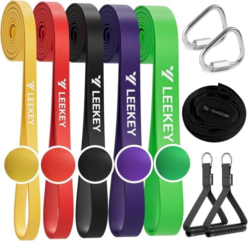 LEEKEY Resistance Bands for Pull Up Assist, Exercise & Workout Bands Set - color: 15-125LBS PULL UP