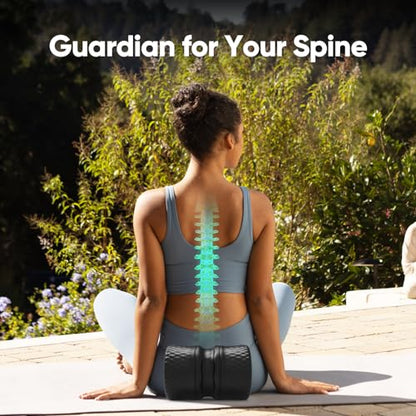 FitBeast Back Roller - Deep Tissue Massage Wheel, Yoga Wheel & Back Stretcher for Pain Relief (6'') - size: 6''