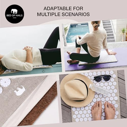 Bed of Nails ECO Mat Original Bon Acupressure Mat Design with 8820 Precision Nails, 29 x 16 x 1" - color: Eco Mat