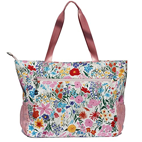 ESVAN LARGE BEACH BAG Water Resistant Lightweight 20 inch Women Oversize Tote Bag for Gym Beach Travel Pool Yoga Nurse - color: A6