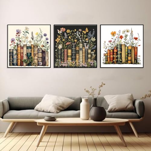 DAZZLEDOTS 4 Pack Book Diamond Art Kits for Adult 5D Round Diamond Painting | 5D Round Full Drill Diamonds Dots for Beginner Books Gem Art for Home Wall Decor Gifts 12 x 12 Inch - color: DT031