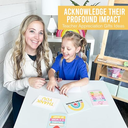 24 Teacher Thank You Cards with Envelopes Teacher Appreciation Cards Bulk - style: Pastel Pens
