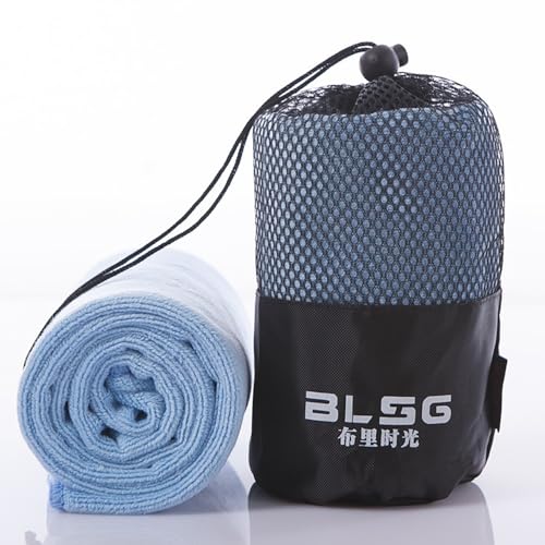 Soft and Quick-Drying Microfiber Gym Towels Set for Sports Fitness, Yoga, Workout, Swimming, Perfect for Gym Bag YJMJ06 - color: Blue