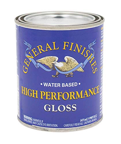 General Finishes High Performance Water Based Topcoat, 1 Pint, Gloss - color: Gloss, size: 1 Pint